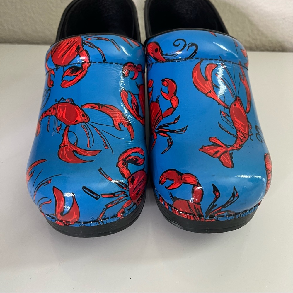 Dansko Blue Clog with Red Lobster Print - Picture 5 of 12